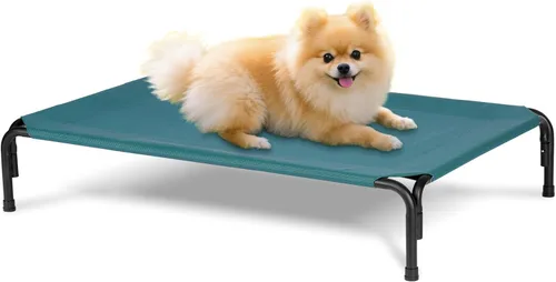 Miniatura 14 de Cama Elevada para Perros para Exteriores, Catre Elevado XL para Perros con Malla Lavable, Cuna Refrescante para Mascotas a Prueba de Mordidas