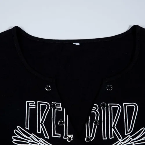 Miniatura 2 de Camiseta vintage de banda de rock para mujer, camisa retro de pájaro, camisetas gráficas de águila, camisa de música retro, camisetas casuales