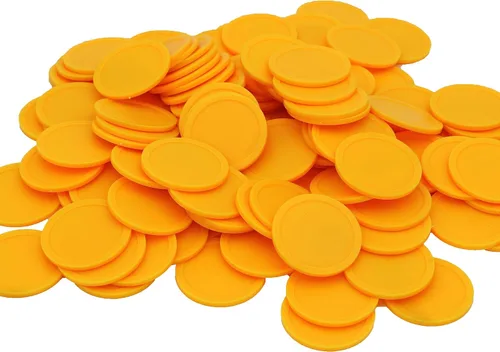 Miniatura 2 de Caja de 1.37 pulgadas de 120 monedas de conteo para fichas de póquer y monedas de juego (amarillo, 1.37 pulgadas)