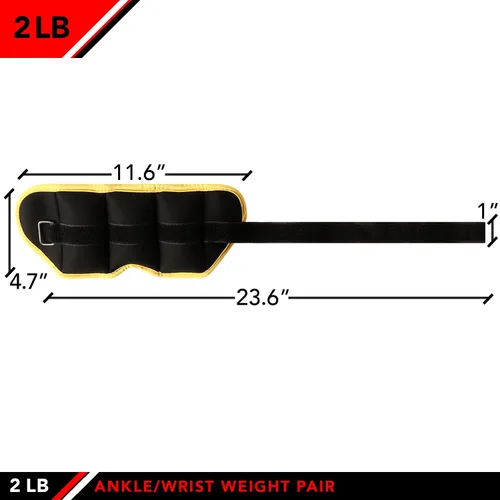 Miniatura 2 de JFIT Pesas de tobillo ajustables - Par de pesas de tobillo con 10 opciones de peso y paquete - de 0.5 a 10 libras cada una, juego de 2, correas