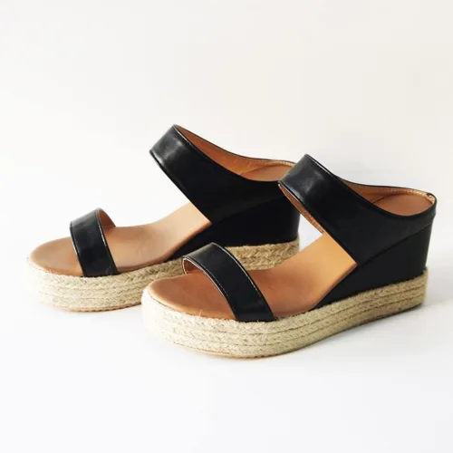 Miniatura 4 de NOLDARES Sandalias para mujer, alpargatas con soporte de arco de pajilla, sandalias de cuña de moda casuales