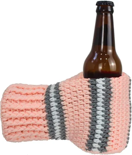 Miniatura 14 de Guantes de lana FunisFun para cerveza, guante tejido para beber con costuras para regalo de broma de elefante blanco, idea para fiestas previas al