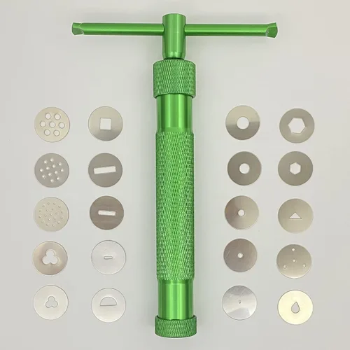 Miniatura 2 de Extrusora de fondant con 20 discos, extrusora de pasta de azúcar, extrusora de arcilla, juego de herramientas de decoración de pasteles