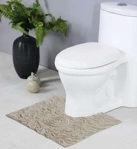 Miniatura 118 de Home Weavers Bell Flower Collection - Tapetes de baño copetudos 100 % algodón, extrasuaves y absorbentes, antideslizantes, lavables a máquina, lino