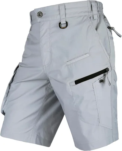 Pantalones cortos tipo cargo para hombre, cintura elástica, ligeros, pantalones cortos de trabajo Ripstop tácticos para senderismo, militares, caza