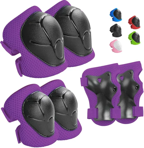 Miniatura 24 de Wemfg - Juego de protección para niños, rodilleras para niños de 3 a 14 años, rodilleras y coderas con protectores de muñeca 3 en 1 para patinaje