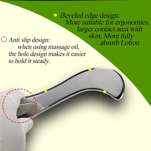 Miniatura 5 de BYYDDIY Herramienta de raspado muscular de acero inoxidable Gua Sha, herramientas de masaje de raspado, herramienta para tejido cicatricial