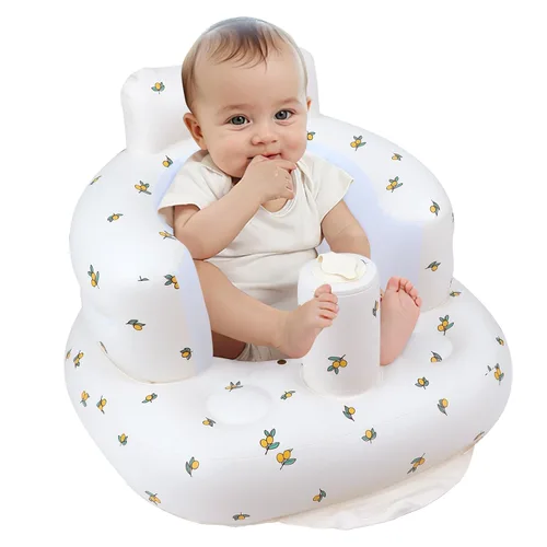 EKEPE Asiento Inflable para Bebé para Bebés de 3 Meses en Adelante, Asientos de Piso para Infantes para Sentarse Erguido, Asientos de Bebé para