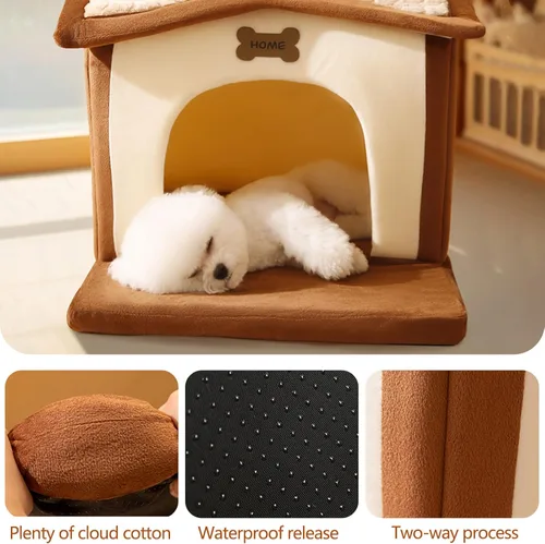 Miniatura 5 de Casa para gatos, bonita casa para gatos de dibujos animados, refugio cálido para mascotas, cama cálida para mascotas, cama para lavar para perro