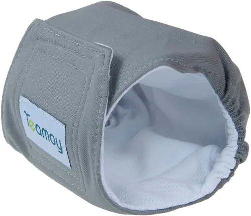 Miniatura 7 de Pañales envolventes reusables para perros machos, banda para barriga para cachorros lavable, Teamoy