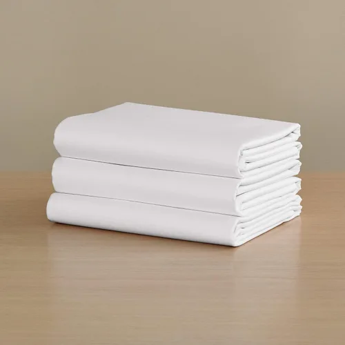 H by Frette Sábana bajera de satén (tamaño individual) – Sábana bajera de lujo totalmente blanca, suave, sedosa y lustrosa, 100% algodón de fibra