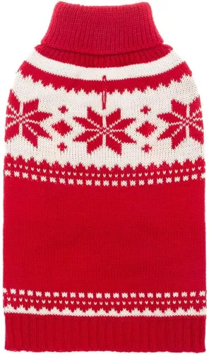 Mihachi Suéter para perro, abrigo de invierno, ropa con rayas coloridas para clima frío, talla M