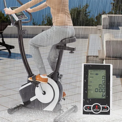Miniatura 7 de Monitor de computadora de bicicleta estática con pantalla de velocímetro, sensor de frecuencia cardíaca para bicicleta estacionaria, máquina