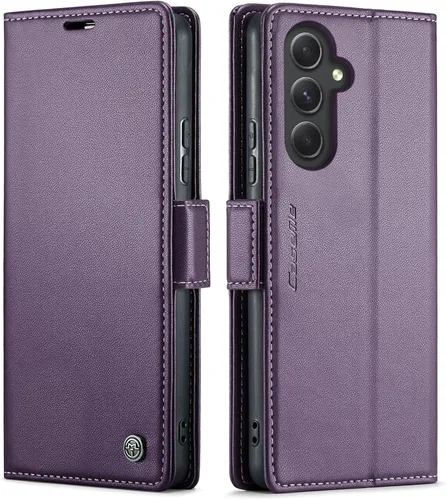 Miniatura 47 de QLTYPRI Funda tipo cartera para Samsung Galaxy S22 Ultra, funda magnética de piel sintética de alta calidad con bloqueo RFID, ranuras para tarjetas