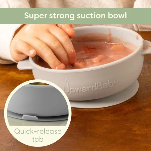 Miniatura 7 de Suministros de alimentación de destete para bebés con luz LED - UpwardBaby - Juego de alimentación para bebés - Cuenco de silicona con ventosa