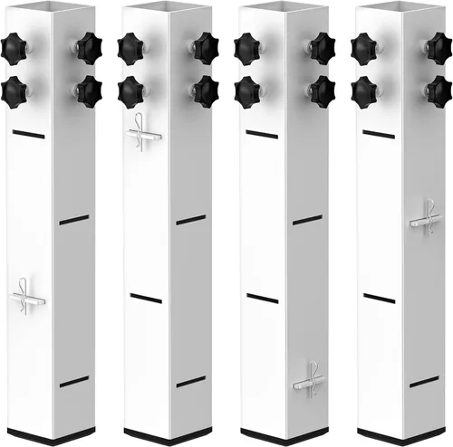 Elevadores de cama de acero al carbono de grado superior 2025 de 2.3 pulgadas de diámetro, altura ajustable (3.2 pulgadas, 5.1 pulgadas, 8.1 2.3" de