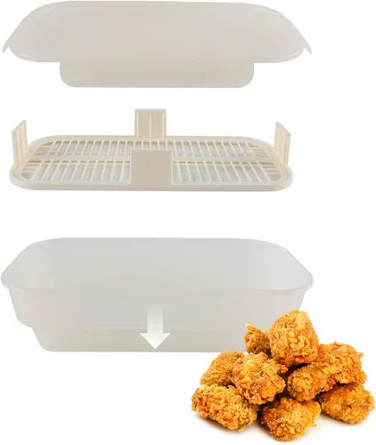 Miniatura 12 de COOK WITH COLOR Tazón Plegable para Rebozar - Recipiente Agitador para Rebozar Sin Ensuciar - Ideal para Pescado Frito, Pollo Frito, Aros de Azul