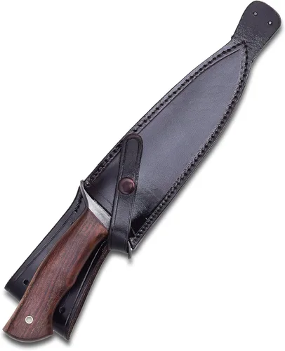 Miniatura 2 de El cuchillo de caza de hoja fija es tu mejor compañero de caza, cuchillo de supervivencia de acero de Damasco forjado a mano con mango de madera