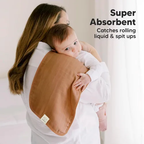 Miniatura 3 de KeaBabies Paños Eructadores de Muselina de Algodón para Bebé Niño, Niña - Paquete de 5 Paños Suaves y Absorbentes para Eructar para Bebés, Toallas