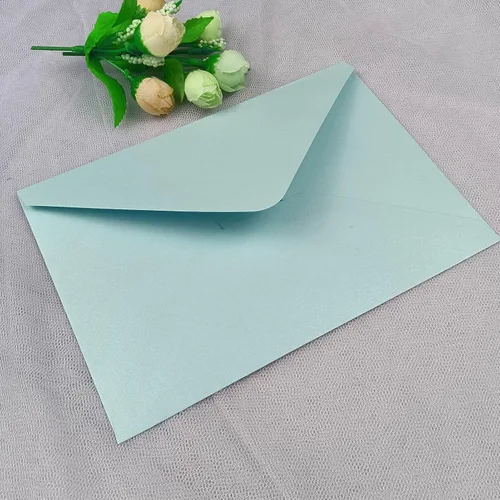Miniatura 2 de 25 sobres A7 mate azul bebé, 5.35 x 7.7 pulgadas, perfectos para tarjetas de invitación de boda de 5 x 7, invitación de felicitación de cumpleaños