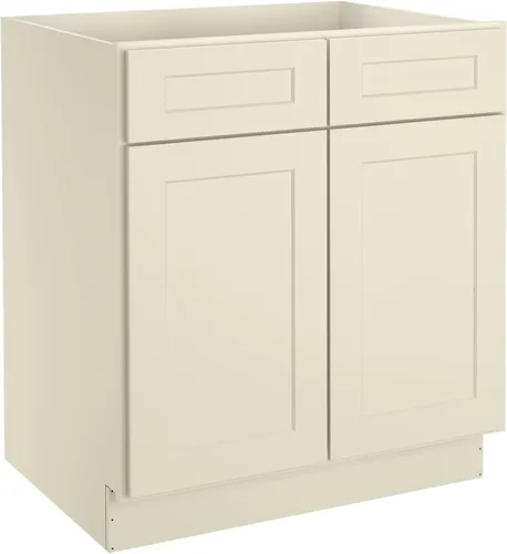 Miniatura 66 de LOVMOR Armarios de base de cocina, armario de almacenamiento aparador, gabinete de entrada con 1 cajón y estante ajustable, 24 pulgadas de ancho x