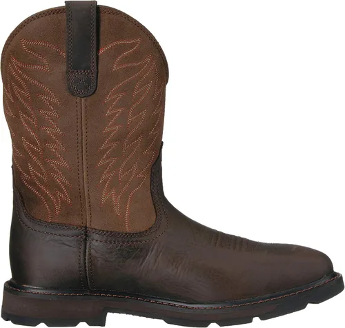 Miniatura 6 de ARIAT Botas de trabajo impermeables con punta cuadrada ancha para hombre, botas de cuero