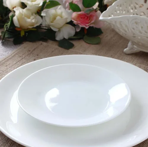 Miniatura 3 de Corelle 3120AB Vitrelle Glass - Vajilla de vidrio (12 piezas, resistente a las roturas y a las roturas), color blanco