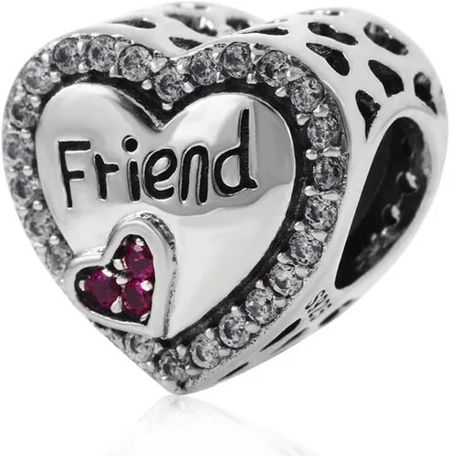 Miniatura 2 de Charm Amigo de plata de ley 925 Amistad Charm, Plata esterlina