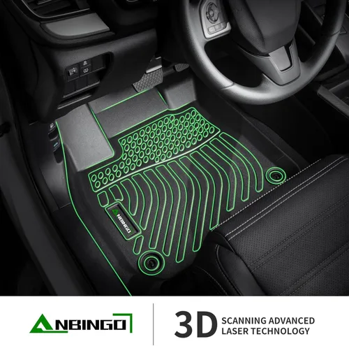 Miniatura 3 de ANBINGO - Tapetes para el piso para automóvil, impermeables, aptos para todo tipo de clima, resistentes, protectores de piso de TPE, para filas