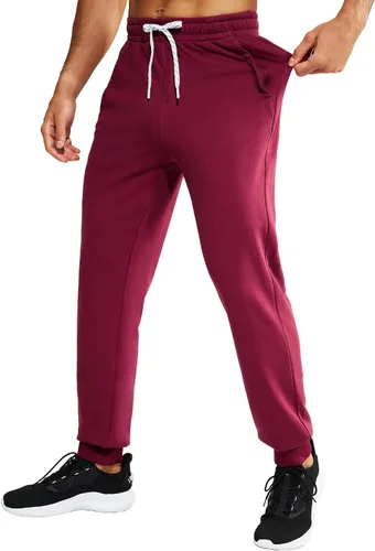 Miniatura 5 de MIER Men's Cotton Joggers Athletic Sweatpants for Gym Workout Active Lounge Jersey Track Pants with Pockets, Elastic Waist