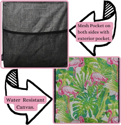 Miniatura 430 de NGIL Bolsa de comestibles reutilizable extra grande plegable de gran tamaño para comestibles, almacenamiento, picnic, playa, Bronco-negro occidental