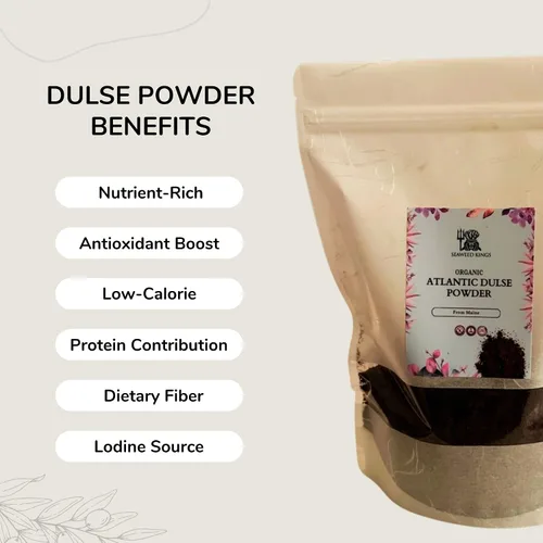 Miniatura 4 de Seaweed Kings Dulse Powder - Algas marinas crudas del Atlántico, mini copos, perfectas para aperitivos, condimentos, sopas y ensaladas, 100% puras