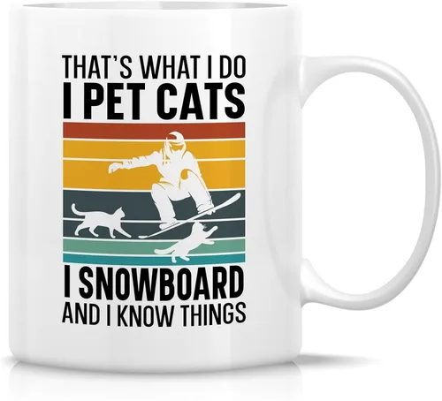 Miniatura 19 de Retreez - Taza Graciosa Show Me Your Kitties Amantes de Gatos, 325 ml, Tazas de Café de Cerámica, Divertidas, Sarcasmo, Sarcasticas, Regalos