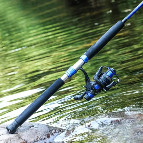 Miniatura 8 de Sougayilang Caña de pescar para bagre IM8 Carbon 2 piezas, MH Power Portable Travel Spinning Rod con carrete giratorio de tamaño 4000 -7 pies 0