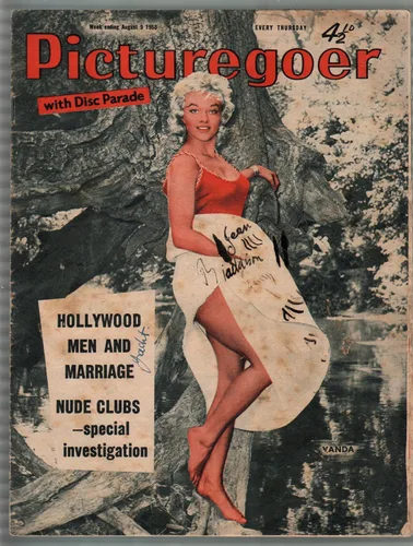 Picturegoer 8/9/1958-Vanda-Pier Angeli-clubes desnudos-revista de fans británica-FR