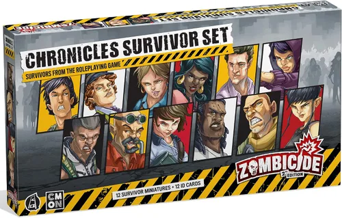 Zombicide 2ª edición Chronicles Survivor SET - Amplía tu lista de supervivientes con 12 miniaturas únicas y altamente detalladas. Juego de