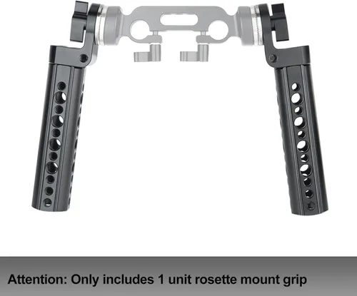 Miniatura 7 de NICEYRIG Rosette Mount Grip Empuñadura para rosca ARRI M6 para sistema de bloque de riel de hombro DSLR de 0.591 in