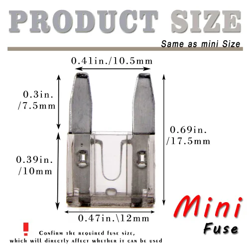 Miniatura 2 de 20 PC 2A Mini Fusible de Cuchilla, Fusible Automotriz para Camión de Coche