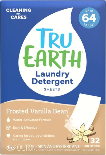 Miniatura 18 de Tru Earth Hojas de detergente compacto para ropa seco, sin perfume, hasta 768 cargas (384 unidades), sin parabenos, detergente sin líquido Eco-Strip