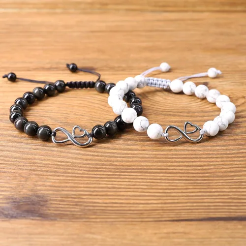 Miniatura 4 de COAI Love Heart Infinity - Pulseras para parejas de piedras para él y ella