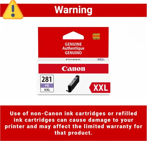 Miniatura 7 de Canon CLI-281 XXL Depósito de tinta azul fotográfico genuino*, compatible con impresoras de las series TS9120, TS8120, TS8220, TS8320 y TS6320 Azul