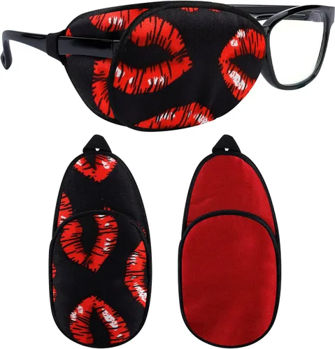 Miniatura 21 de eZAKKA Parches para ojos para adultos, parche ocular médico para gafas, parche ocular médico de seda para parches de ojo vago para mujeres