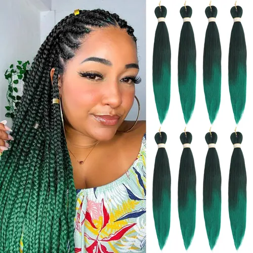 Miniatura 71 de Beyond Beauty - Trenzas preestiradas de cabello profesional sin picazón, ajuste de agua caliente, fibra sintética, textura Yaki, extensiones