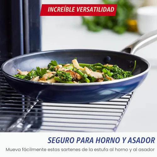 Miniatura 6 de Blue Diamond - Sartén antiadherente de 10 pulgadas con infusión de diamante, olla de cerámica libre de PFAS y PTFE, apta para lavavajillas y horno