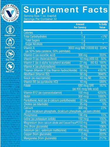 Miniatura 3 de The Vitamin Shoppe Brand Multivitamínico líquido, multivitamínico diario completo con vitaminas y minerales esenciales para energía, apoyo