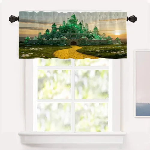 Miniatura 27 de Shrahala Cortinas de hojas de arce otoñales para ventanas de cocina, hojas rojas ardientes, fondo marrón, paneles de cortina de ventana de poliéster