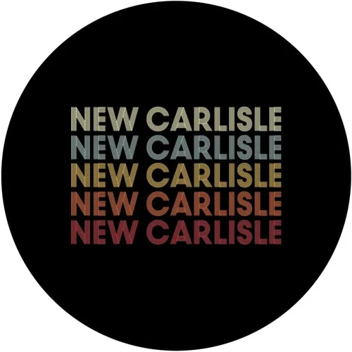 Miniatura 3 de New Carlisle Ohio New Carlisle OH Retro Vintage Text PopSockets Swappable PopGrip