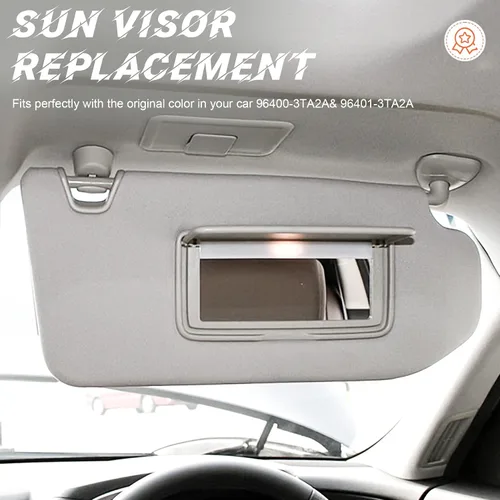 Miniatura 3 de Visera de reemplazo para el lado izquierdo del conductor y derecho del pasajero, color gris, compatible con Nissan Altima 2013 2014 2015 2016 2017