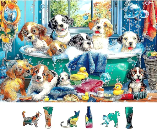 Miniatura 41 de MINIWAN Rompecabezas de 300 piezas de la Costa Amalfi, rompecabezas de alta calidad para adultos, estilo rústico, 17 x 11 pulgadas Premium Jigsaw
