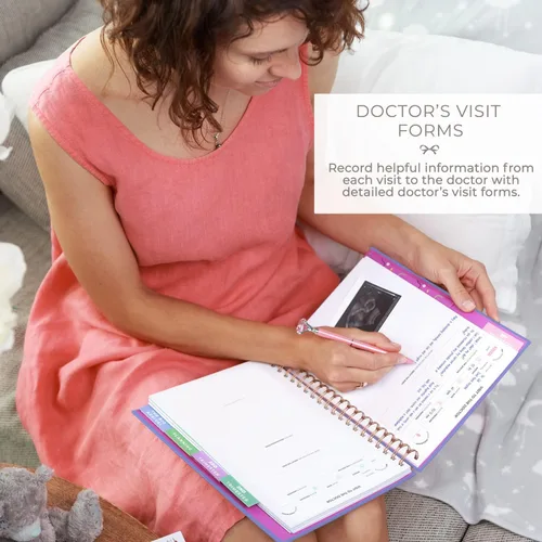 Miniatura 3 de Clever Fox Diario de embarazo y libro de recuerdos – Agenda de embarazo y cuaderno para futuras mamás – Recuerdo del bebé, regalo para madres